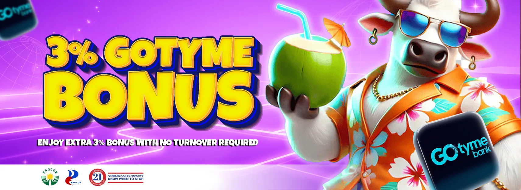 3% back on every GoTyme deposit